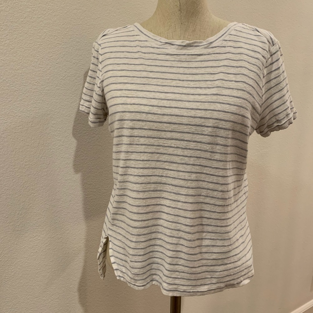 ⚡️William B Striped T- Back Tie Crop Tee